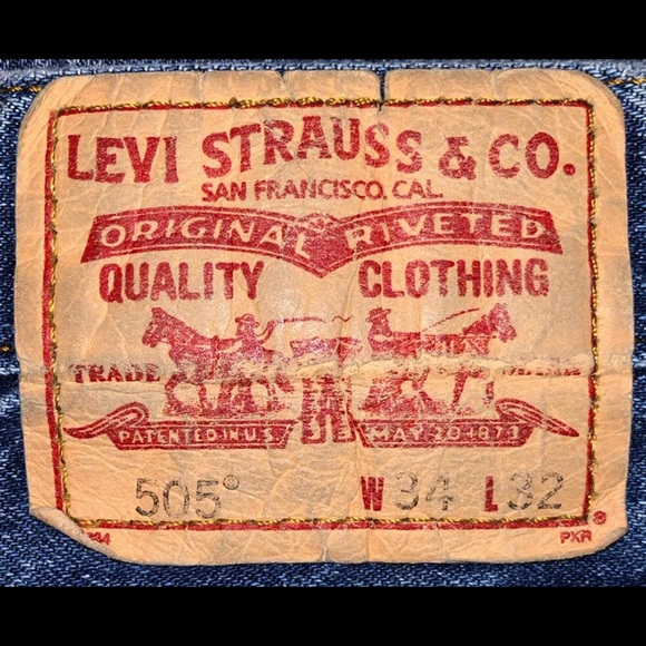 VTG Levis 505 Blue Jeans Size 34x32 Inseam 31 in - Picture 8 of 9